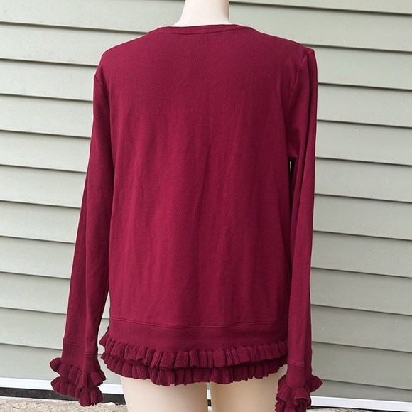 New crown & ivy cranberry long sleeve blouse - Picture 7 of 13